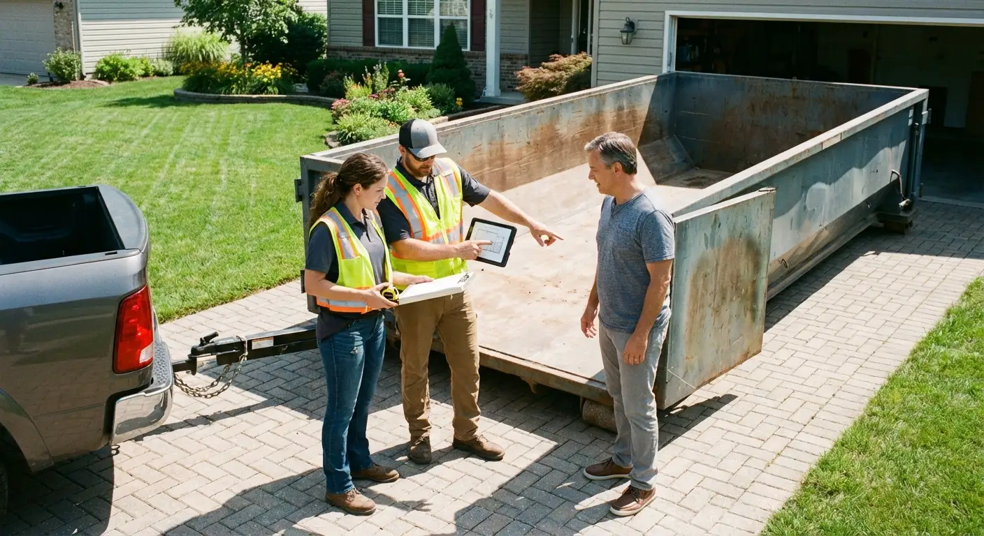 10 Yard Dumpster Rental Process in Arlington Heights, IL