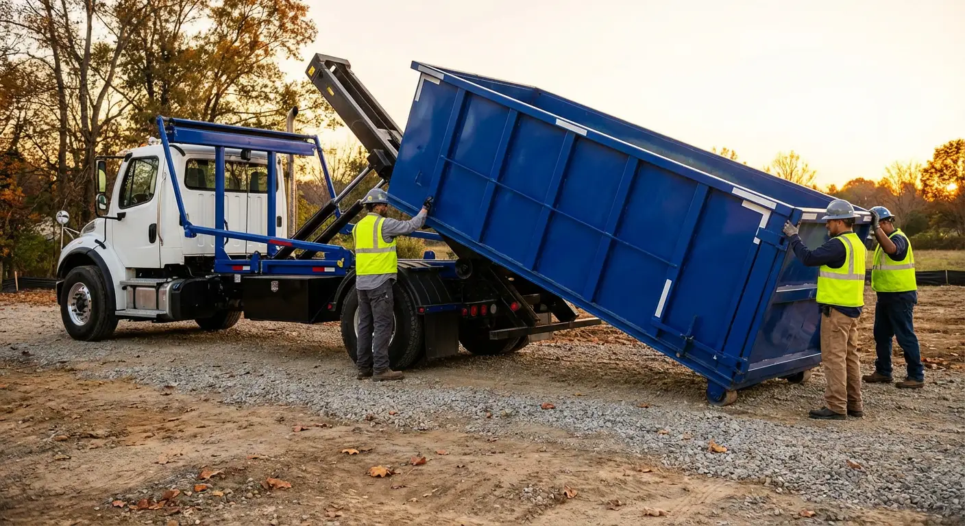 Construction dumpster delivery in Arlington Heights, IL